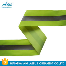 100% Polyester Ribbons Reflective Safety Tape Single Sided With Offer Printing